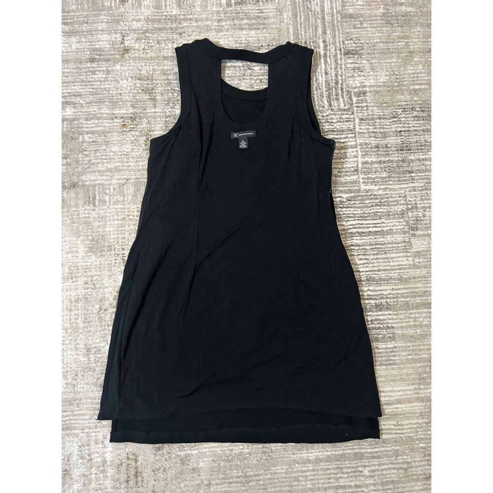 INC International Concepts Dress Womens L Black Sleeveless Round Neck Side Zip